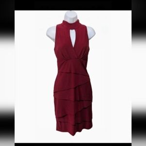 White House Black Market 6 Instantly Slimmy Sleeveless Dress Red Professional